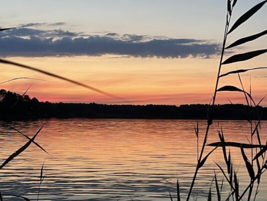 SIRVIS-owe projekcje, zdjęcie: zachód słońca - SIRVIS - jezioro Serwy - Suwalszczyzna