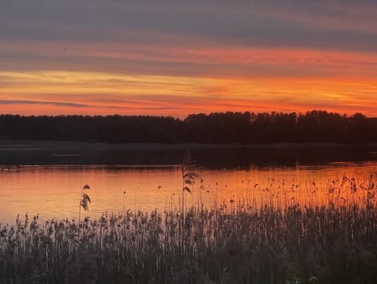 SIRVIS-owe projekcje, zdjęcie: zachód słońca - SIRVIS - jezioro Serwy - Suwalszczyzna