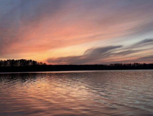 SIRVIS-owe projekcje, zdjęcie: zachód słońca - SIRVIS - jezioro Serwy - Suwalszczyzna